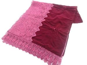 ビロードレース花模様ショール